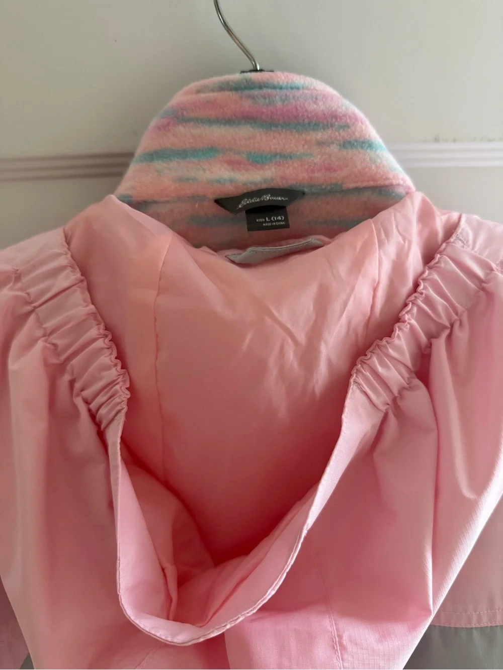 Eddie Bauer Pink and Gray Girls' Hooded  Winter Jacket